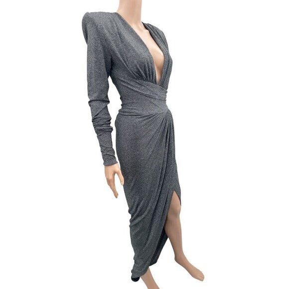 Alexandre Vauthier Metallic Evening Maxi Dress NWT - Picture 5 of 12